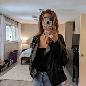 Guess Classic Faux Leather Jacket